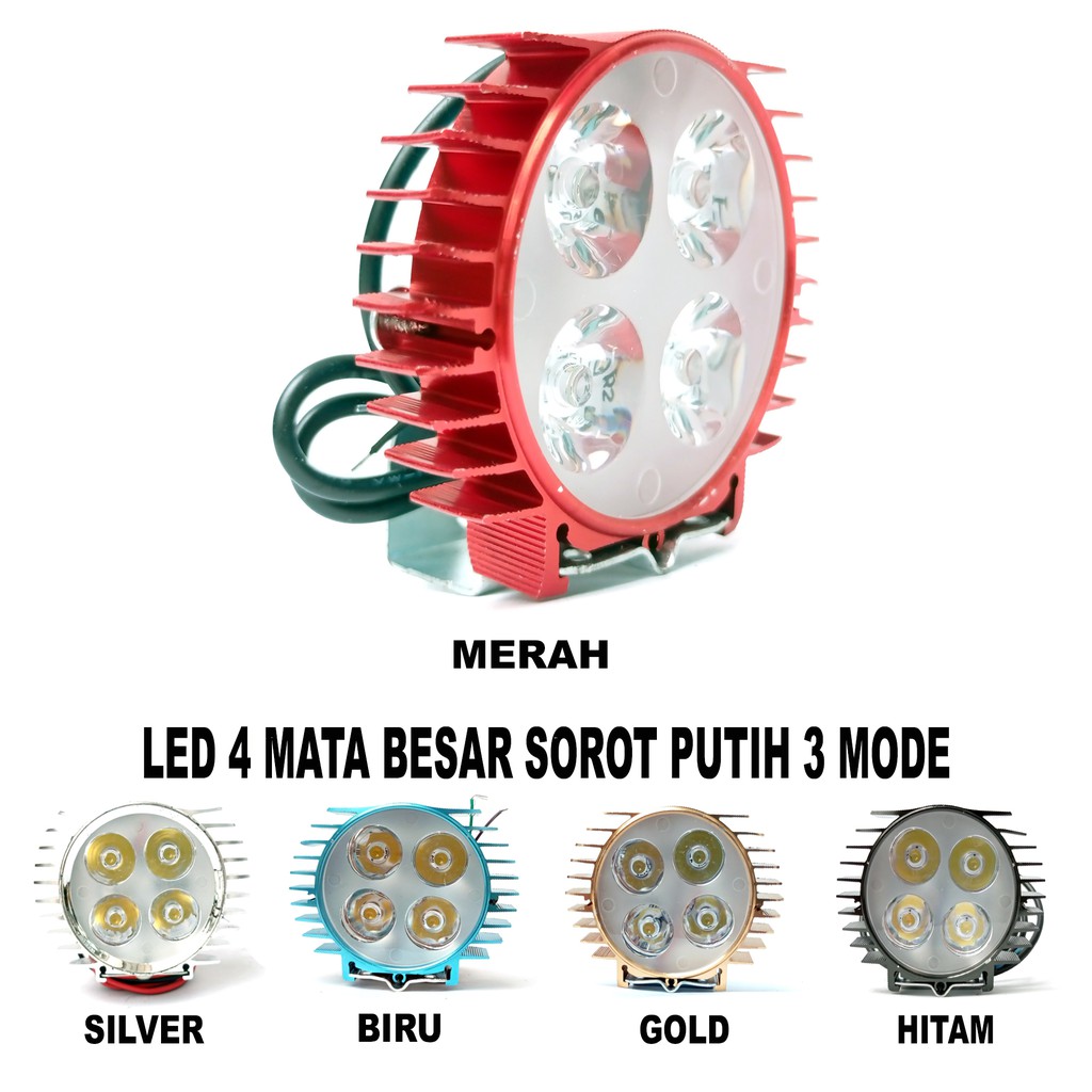 LED Lampu Sorot Tembak Luxeon 4 Mata Slim