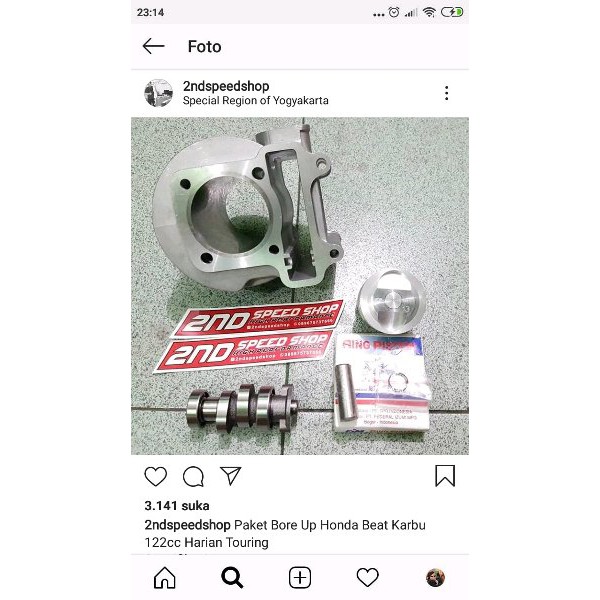 paket bore up honda beat 122cc