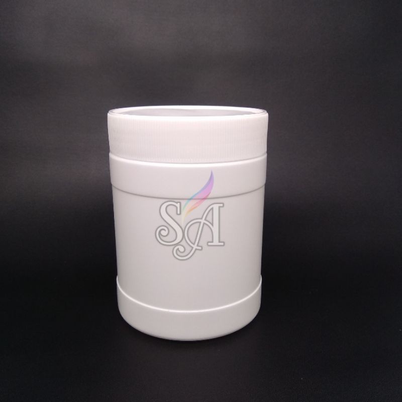 Botol Plastik Lurus Pot Jar Toples - Botol Lem Pox 500gram Botol HDPE (isi 10pcs)