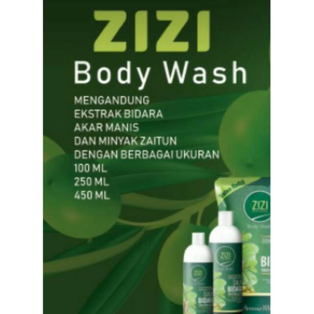 Zizi Body Wash 250ml (sabun ekatrak daun bidara)