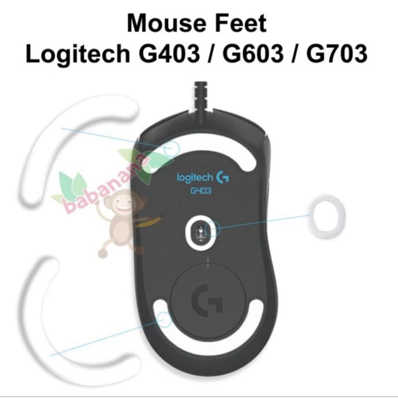 Mouse feet Logitech G403 G603 G703 rubber alas replacement glide