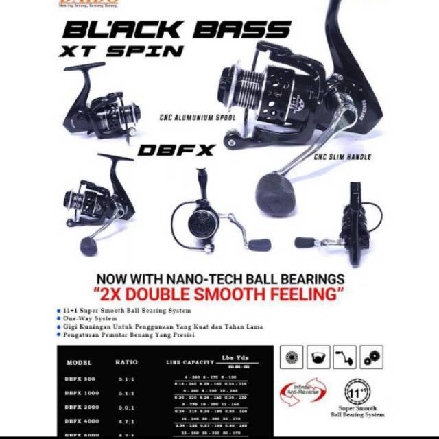 REEL DAIDO BLACK BASS XT 2000 3000 4000 6000