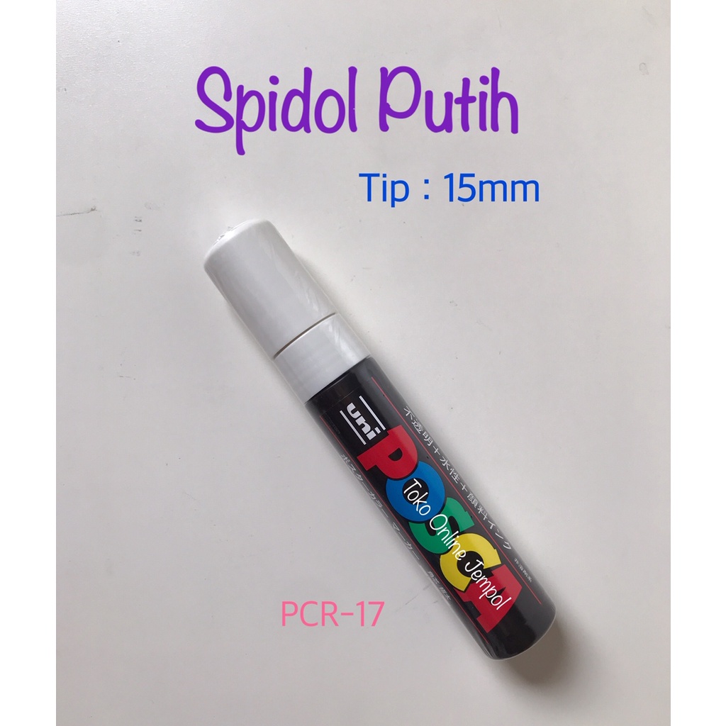 

BIG Spidol Putih 15mm PUTIH PCR-17 Spidol POSCA Marker Pen UNI kaca glass white ATK0764PC