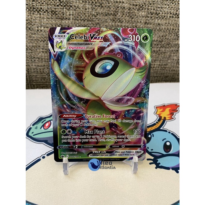 Pokemon TCG English Celebi VMAX - 8/198 - Chilling Reign