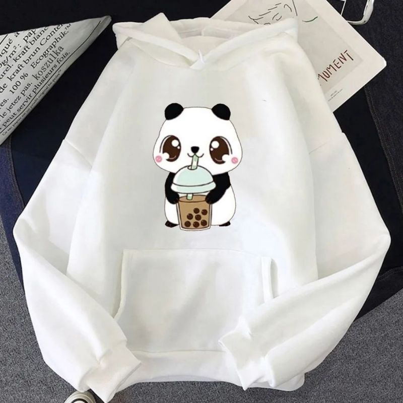 hoodie wanita panda boba terlaris