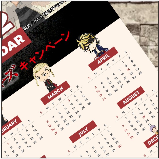 Poster Anime Terlengkap A3 - Kalender Anime 2022 Kimetsu no Yaiba Demon Slayer Tokyo Revengers Genshin Impact Haikyuu Jujutsu Kaisen-8
