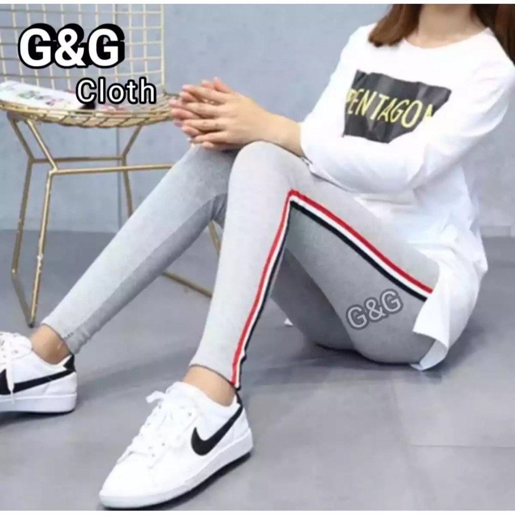 Celana Sport Legging strip Dewasa Ready Celana Legging Sport List DEWASA KBR STORE