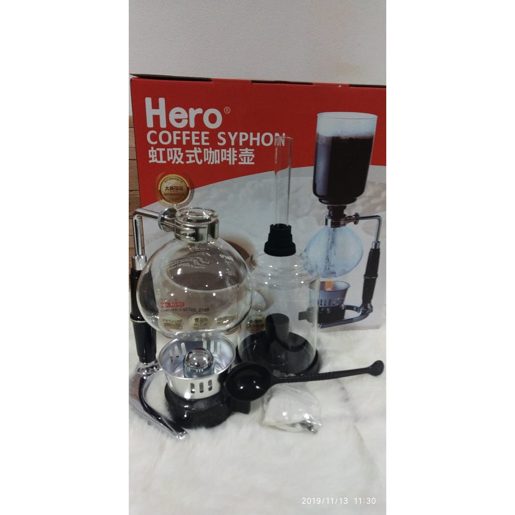 Syphon Pot Coffee Maker sifon kopi 400 ML - Silver