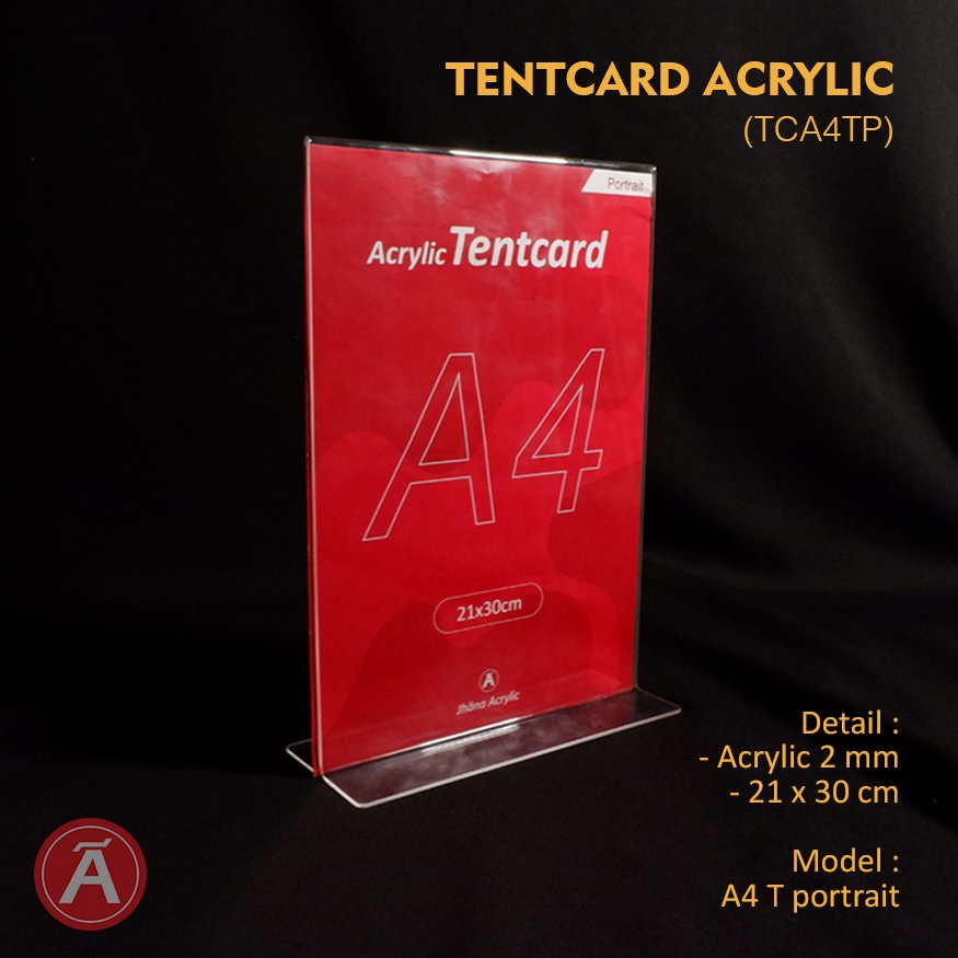 

Acrylic Tentcard TCA4TP - Tentholder Akrilik