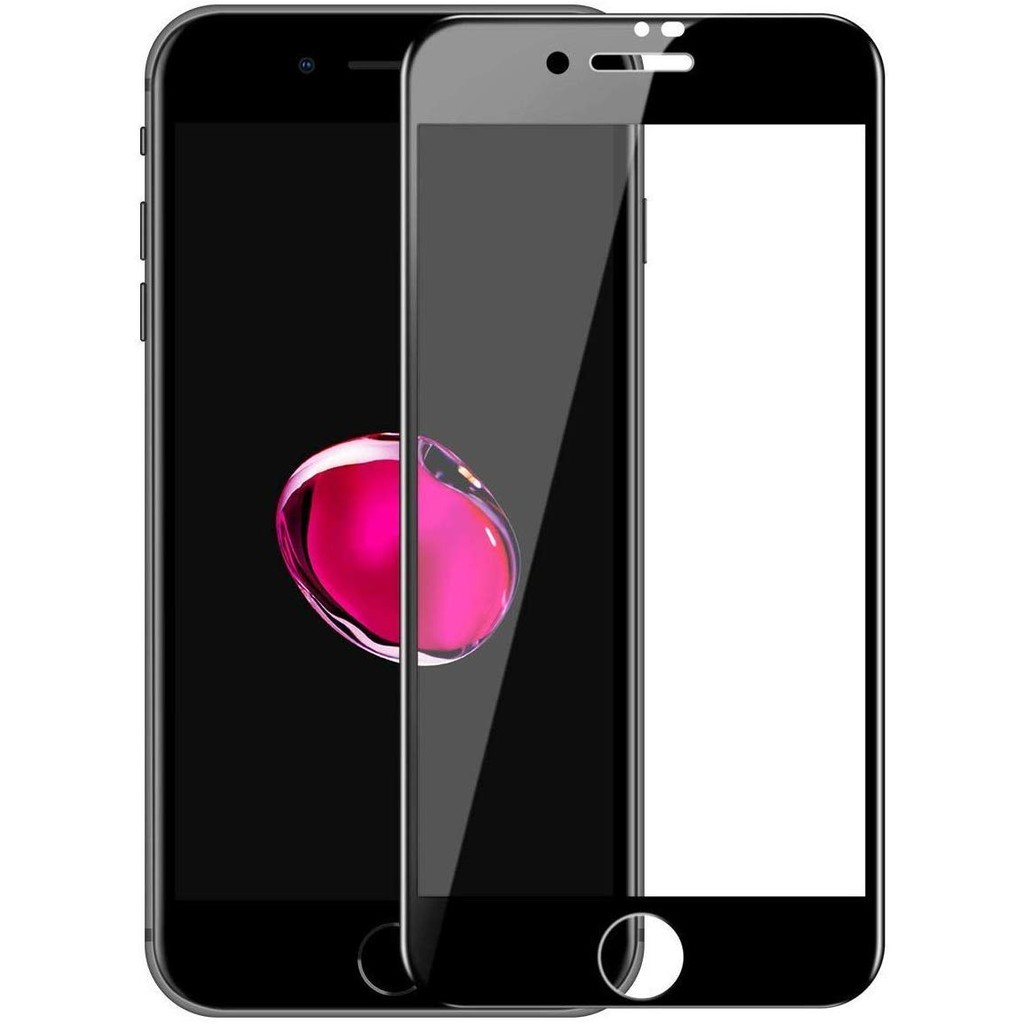 Tempered Glass 5D Full Lem Iphone 7 Plus Hitam SCREEN GUARD FULL GLUE