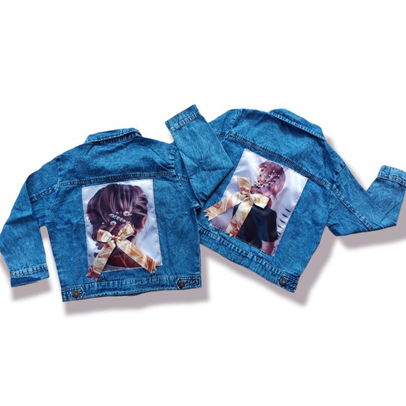 JAKET JEANS KARAKTER PITA 3D USIA 1-6 tahun