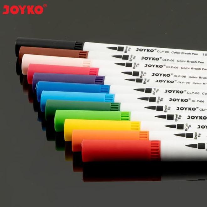 

Color Brush Pen / Pena Kuas Warna Joyko Clp-06 / 12 Warna / Color Best Seller