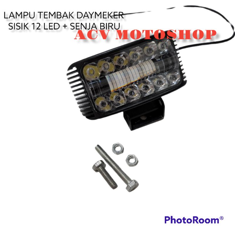 LAMPU TEMBAK SOROT DAYMEKER SISIK 12 LED SENJA BIRU 30watt