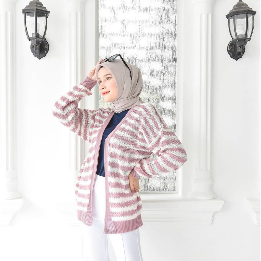 KALILA - OZZA Blaster Cardigan Wanita Bahan Rajut Halus