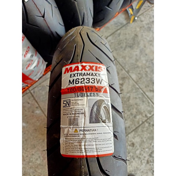 Ban Maxxis Extramaxx 100 80 Ring 17 Tubeless