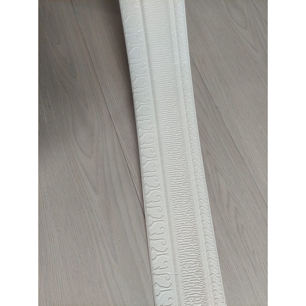 WALLPAPER FOAM LIST DINDING WALLBORDER FOAM 3D STIKER UK 114CMX8CM 5MM-WHITE B 5MM