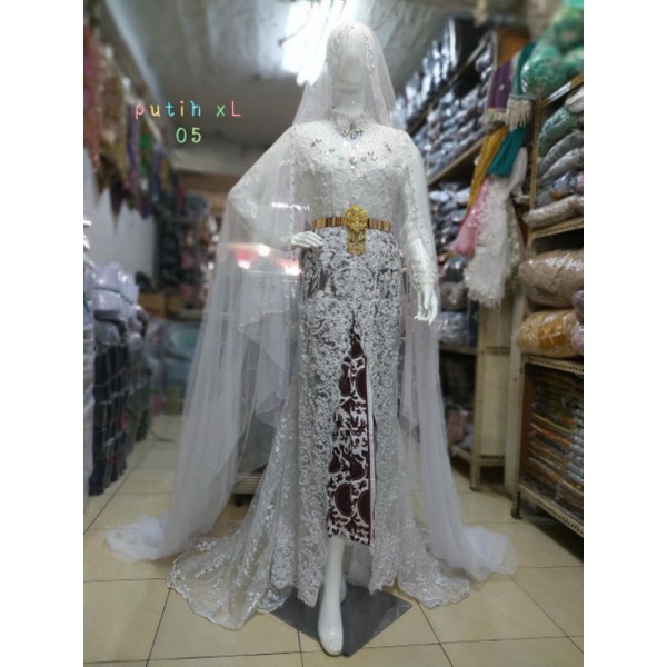 Kebaya pengantin akad putih/kebaya pengantin