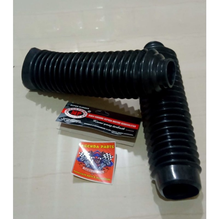 Karet Pelindung Shock Sok Depan Trail KLX-KTM-CRF-BAHAN MENGKILAT TAHAN ROBEK WARNA HITAM- MERK MP / CKD PASS PRODUK SAMA BAGUS QUALITAS NYA