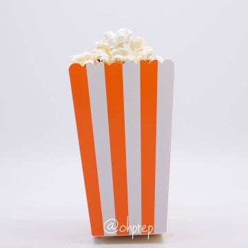 

Popcorn Box - Stripes Orange