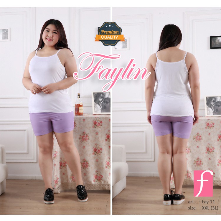 FAYLIN | Tanktop Wanita Tali Kecil Katun JUMBO / Atasan Wanita JUMBO / art FAY 11 XXL