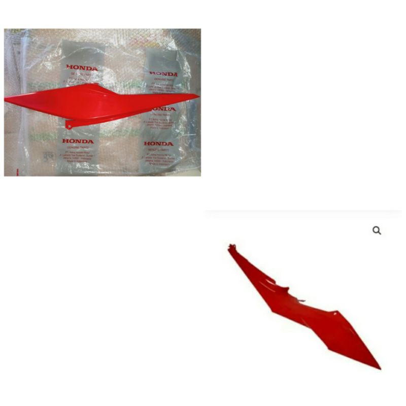 Cover body samping side upper merah ferari sonic 150 led asli honda & cover R body belakang sonic 15