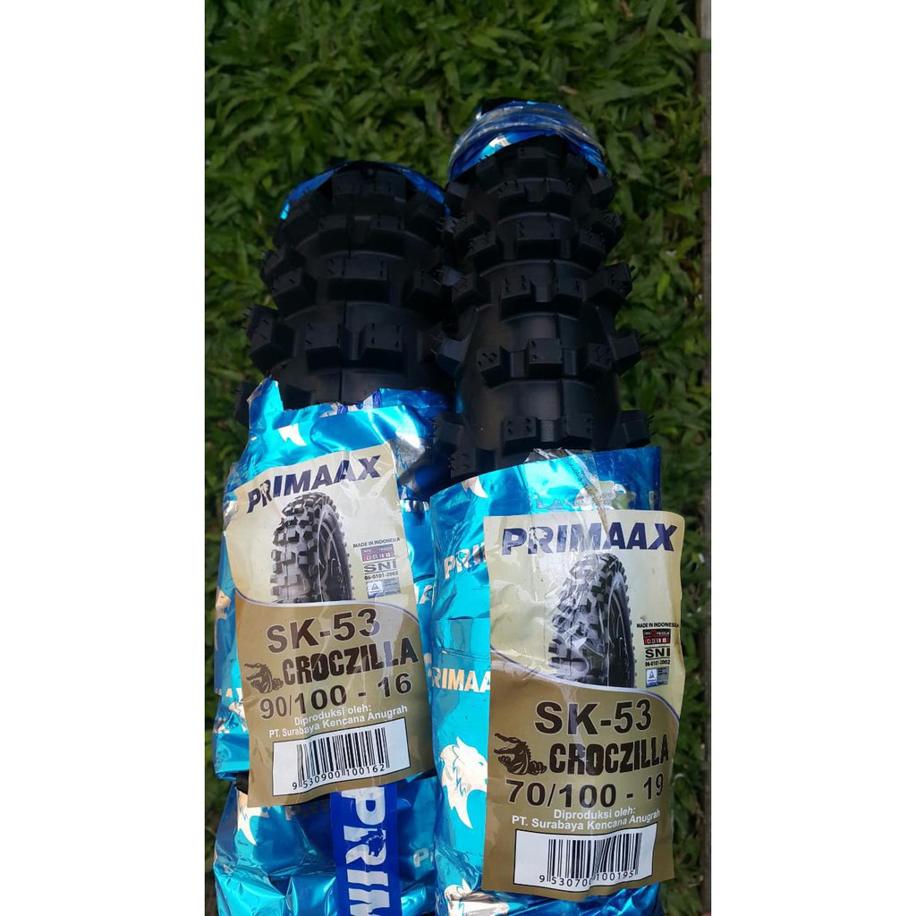 PAKET Murah Ban Luar Primax Primaax Depan Belakang 90/100x16,70/100x19 SK53 CROCZILLA TRIL/CROSS