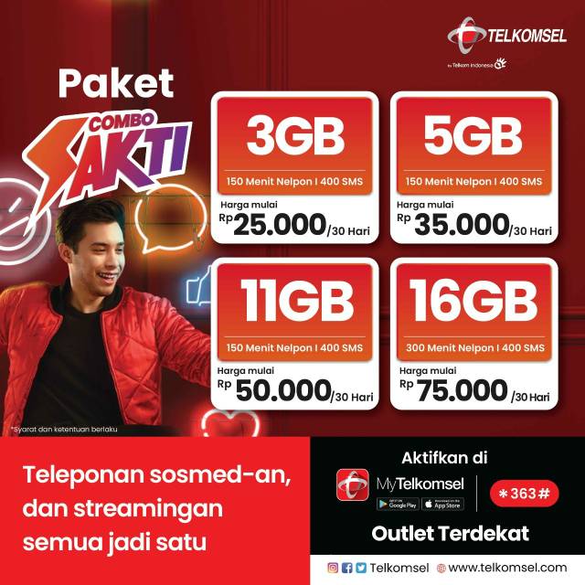 TELKOMSEL COMBO SAKTI / PAKET TERBAIK | Shopee Indonesia