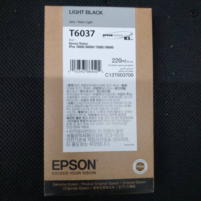 EPSON Tinta T6037 Cartridge Light Black Stylus Pro 7800/9800/7880/9880