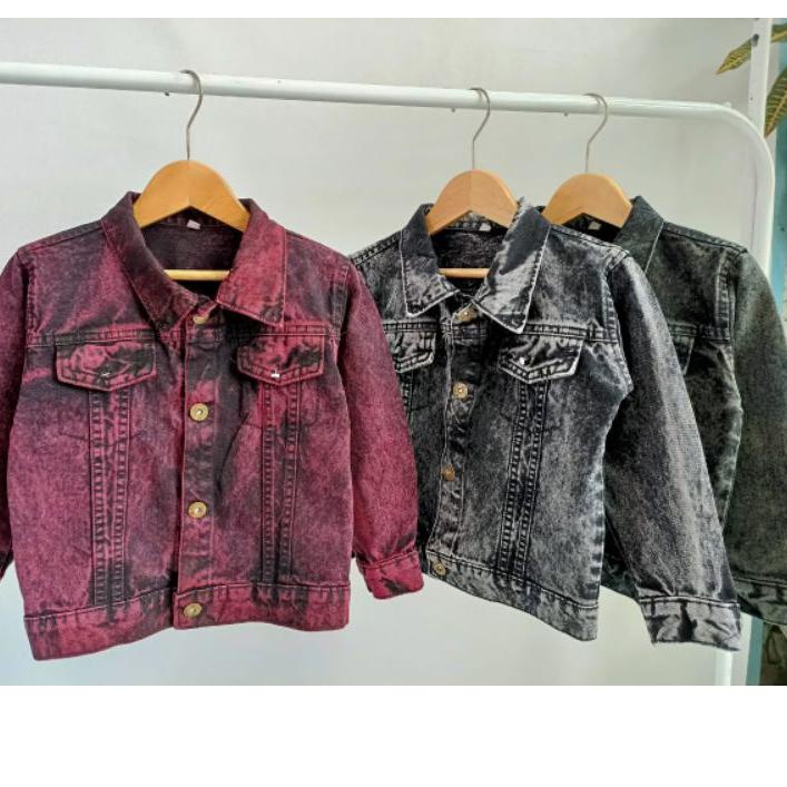 ⭐ JAKET JEANS ANAK LEVIS 1- 11 TAHUN SNOW WASHING TAHUN UNISEX/JAKET JEANS ANAK LAKI-LAKI/JAKET JEAN