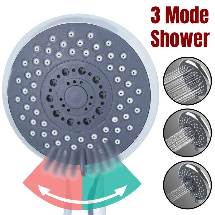 Kepala Hand Shower Kamar Mandi Tanpa Selang Bahan ABS CHROME HS-73