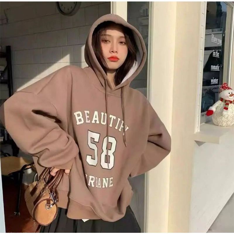 4539 Sweater Hoodie Pria Wanita Oversize | Beautify Urbane 58 Hoodie | Korean Style Kekinian