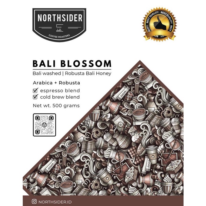 

BIJI KOPI BALI BLOSSOM BLEND FOR ESPRESSO - 500GR NORTHSIDER COFFEE -Diskon Besar