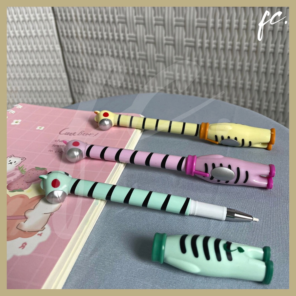 

Pen Gel / Pulpen Tinta Hitam Motif Kuda Zebra Jerapah Bolpen Lucu Hewan Kartun Alat Tulis Grosir Ready COD