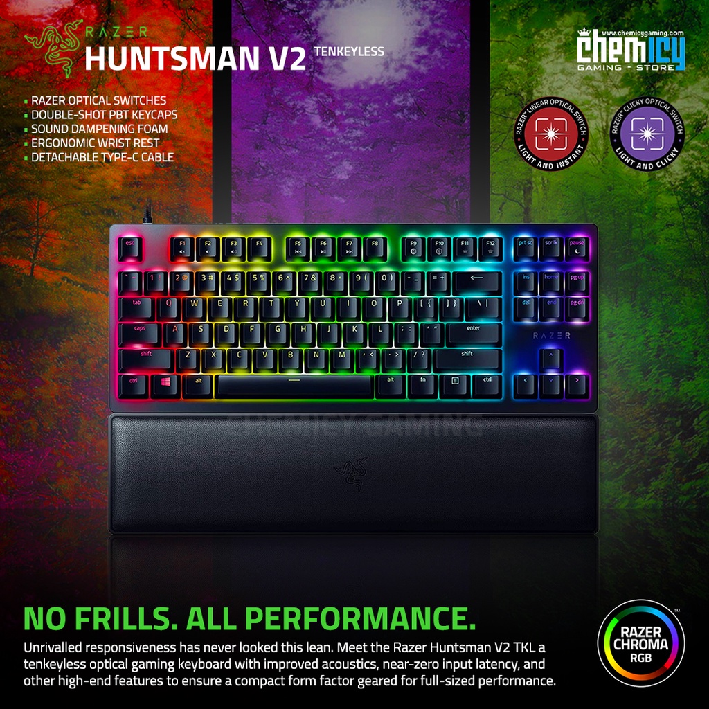 Razer Huntsman V2 Optical Switch TKL Mechanical Gaming Keyboard