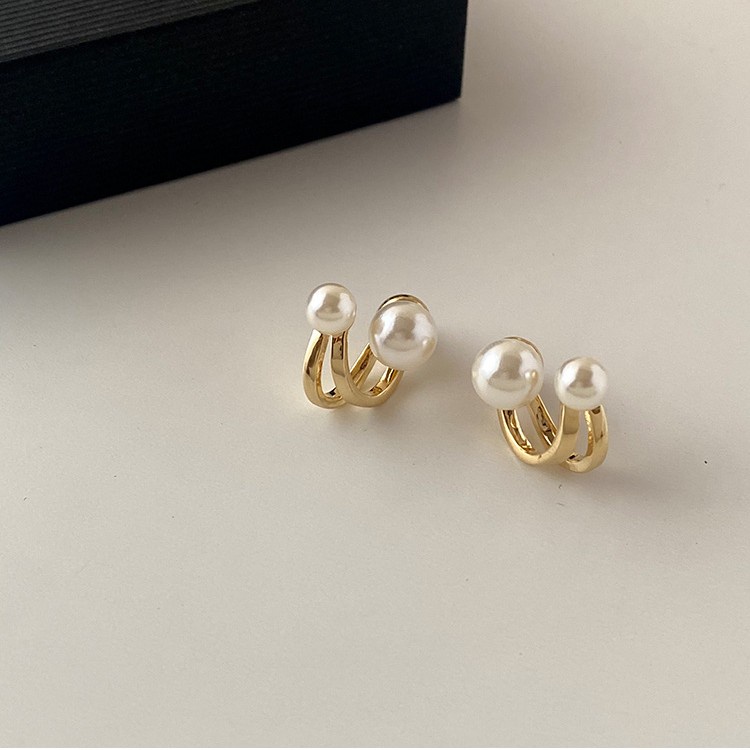 1 Pasang Anting Mutiara Menjuntai Gaya Vintage Perancis Untuk Wanita