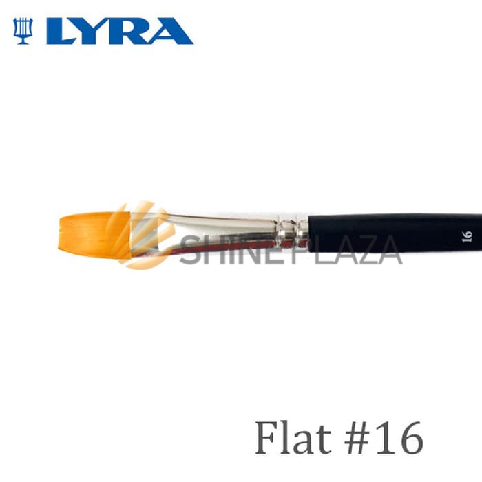 

Kuas Lukis Lyra Flat No. 16 - Kuas Lyra Datar - Taklon Art Brush Lyra