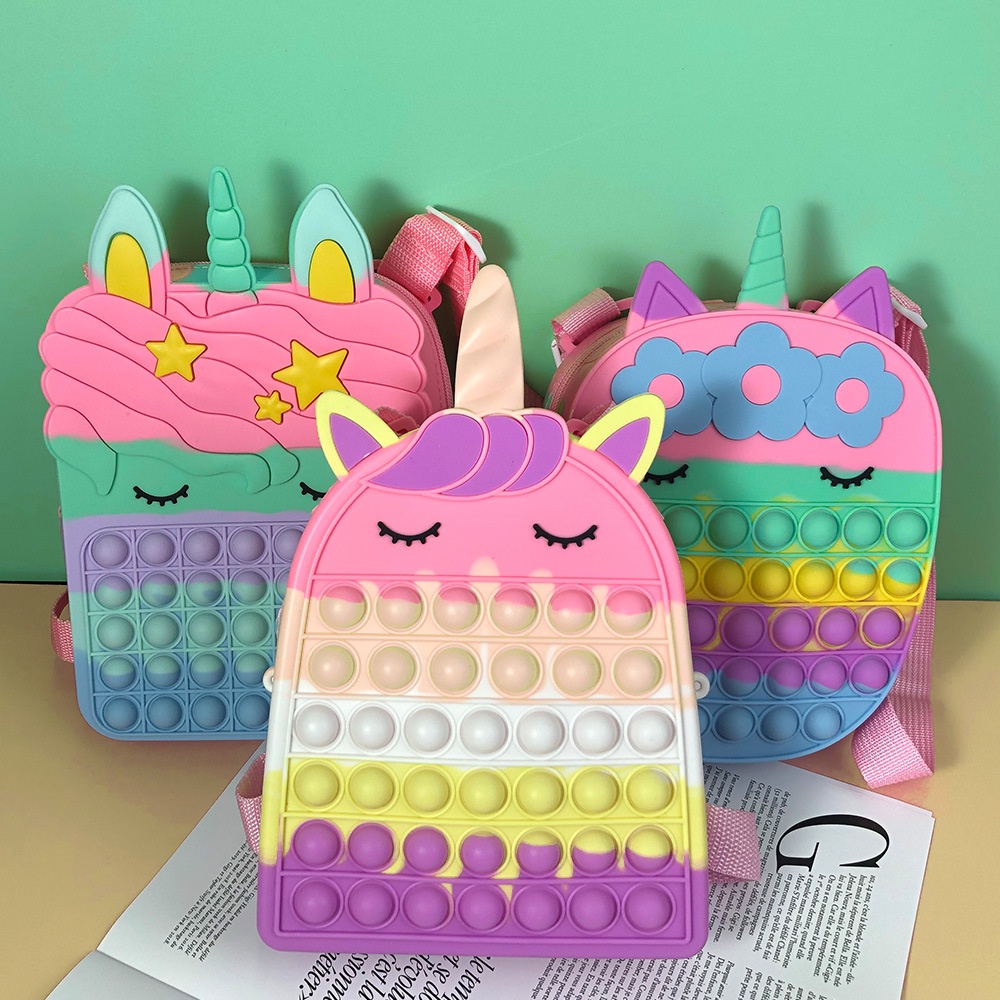 TAS POP IT ANAK JUMBO SELEMPANG DAN RANSEL MUAT HP PONY BAG GEMOY BESAR [SWEETSPACE]