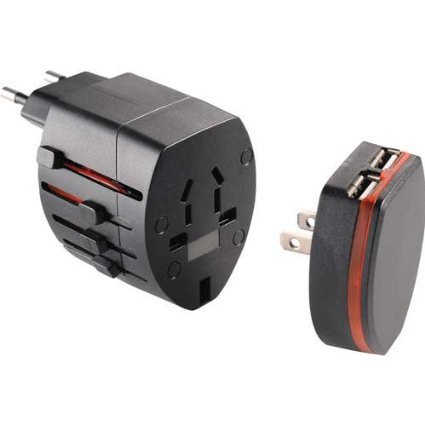 Travel adaptor Multi counter  PLUS CHARGER 2 SOKET USB