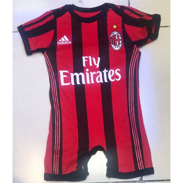 Baju Bola Bayi Jersey Bola Bayi Romper AC Milan Home