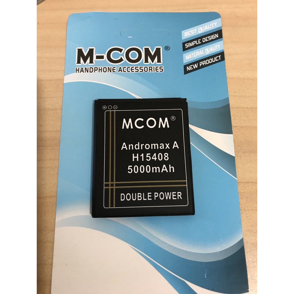 Merk MCOM Double POWER - A16C3H . A26C4H - Smartfren Baterai Batre Batere Batrei Batrai andromax