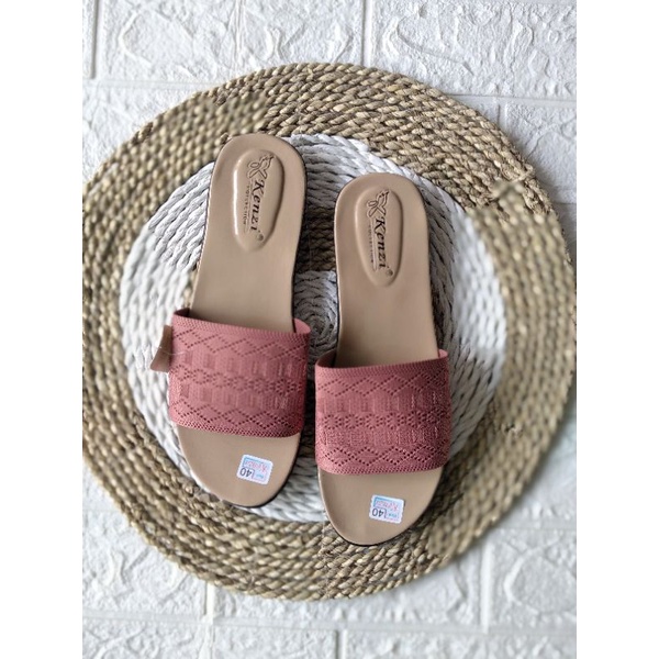 Sandal flat rajut  kekinian/nevada terlaris/kenzie harga murah