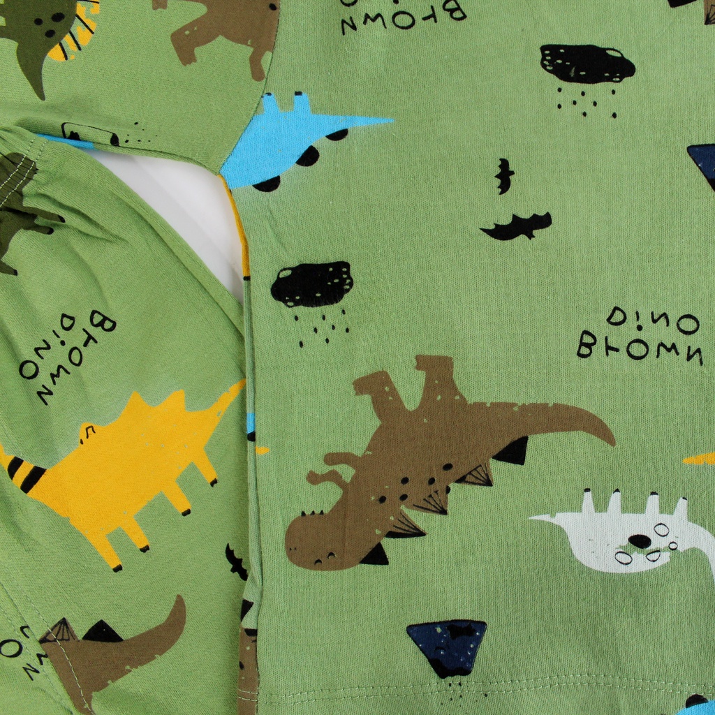 Baju Tidur Piyama Anak Premium Set DINO Bahan Katun Piyama Anak Gambar Lucu Baju Tidur Anak Bahan Katun