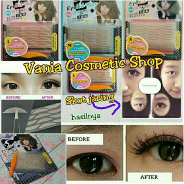 Eyelid tape jaring / skot jaring /lem bulu mata kelopak mata jaring uk S,M,L