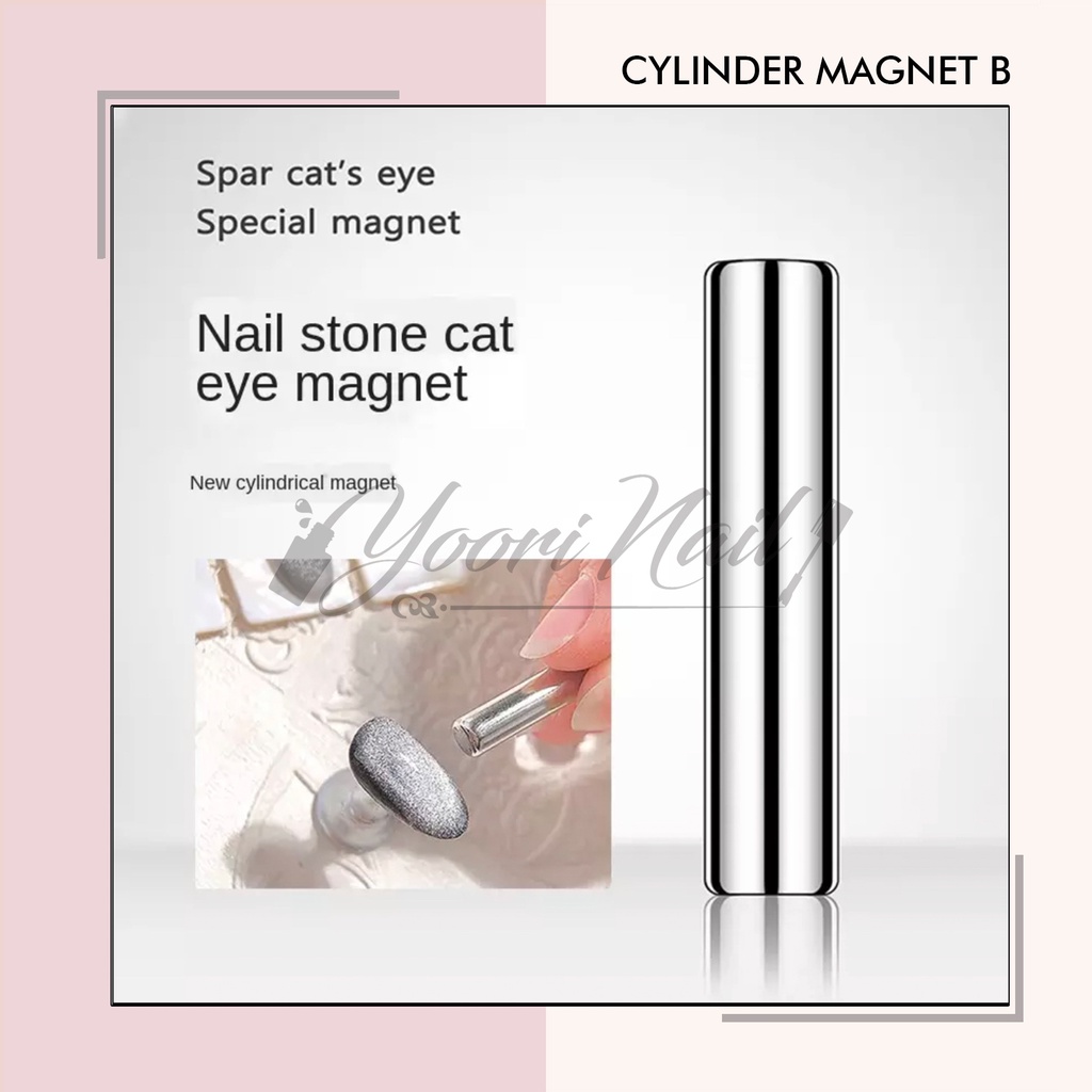 Cylinder magnetic stick magnet cat eye double headed magnet cateyes polish magnets