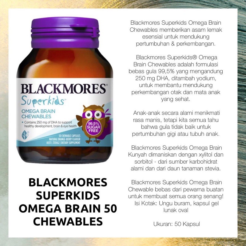 BLACKMORES SUPERKIDS OMEGA BRAIN CHEWABLE