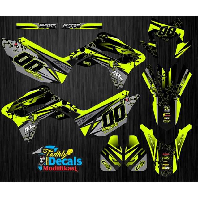 Decal CRF stabilo biru merah Sticker Fullbody Keren