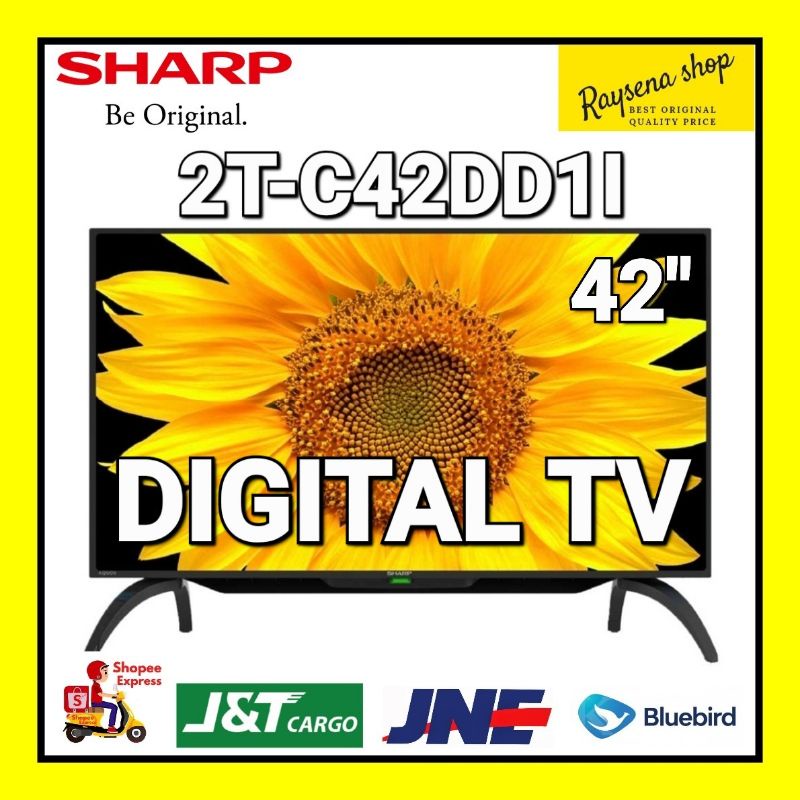 SHARP LED 2TC42DD1I - TV LED 42 INCH DIGITAL TV GARANSI 5TH 2T 42DD1I / 2T-C42DD1I / 42DD1I / 2T-C42