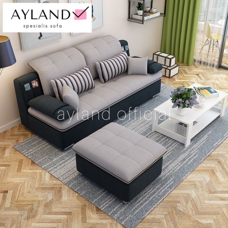 Sopa Ruang Tv Tamu Mini Minimalis Leter L 2Seat