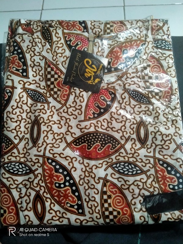 M-l-xl-xxl Batik Tunik Wanita Asj Sa Hrb026 Kenongo Pekalongan Sogan Tulis