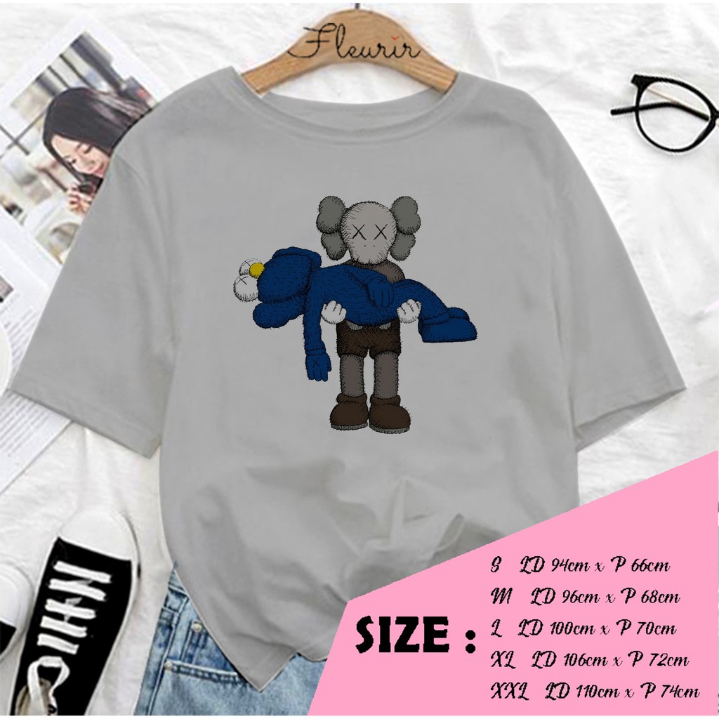 FLEURIR - KAOS KAWS BL WANITA DEWASA LENGAN PENDEK TUMBLR TEE UNISEX